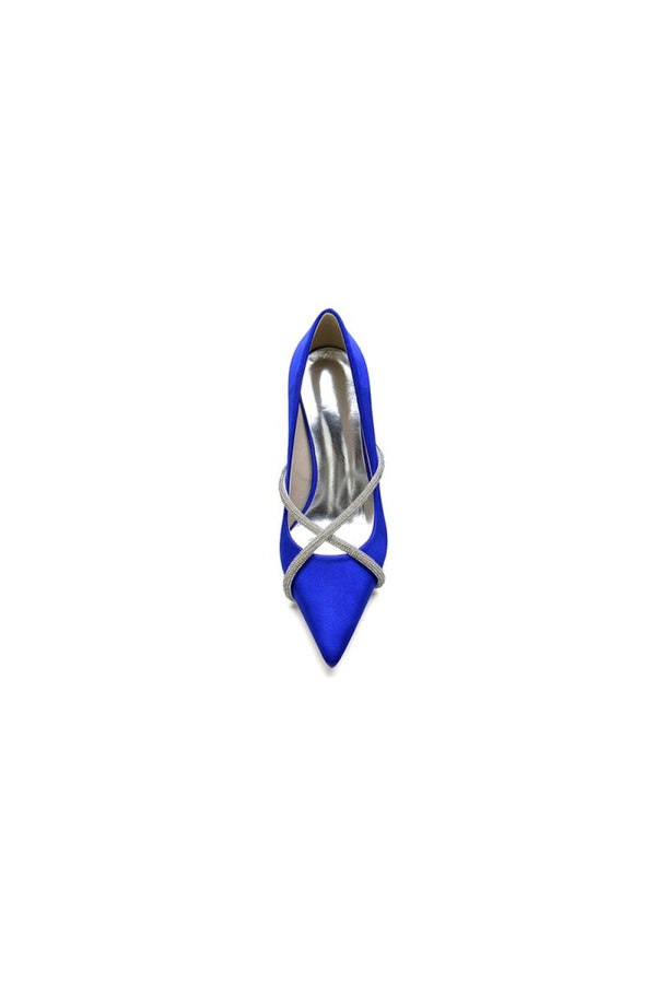 Party Pointed Toe Crystal High Heels - KissProm