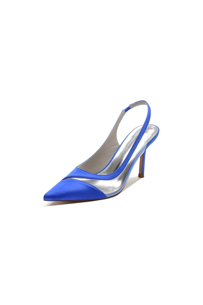 Party Pointed Toe Slingback Strap High Heels - KissProm