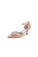 Patent Leather Mirror Finish With Rhinestone Pointed Toe Stiletto Heel - KissProm