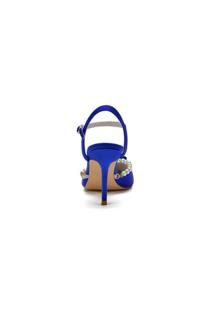 Pearl Cocktail Pointed Toe Buckle Strap Heels - KissProm