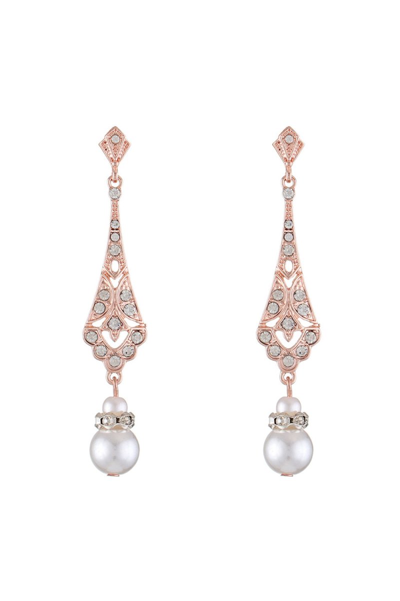 Pearl Dangle Drop Earrings - KissProm