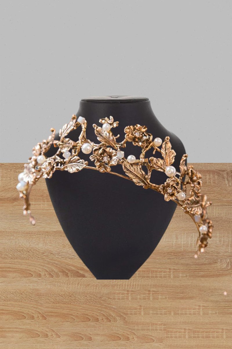 Pearl Gold Vintage Halloween Crown - KissProm
