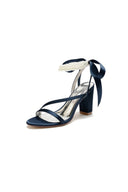 Pearl Open Toe Ankle Strap High Heels - KissProm