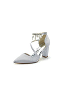 Pearl Tassel Block Heel Sandals - KissProm