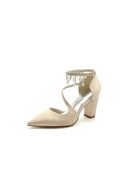 Pearl Tassel Block Heel Sandals - KissProm