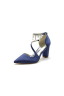 Pearl Tassel Block Heel Sandals - KissProm