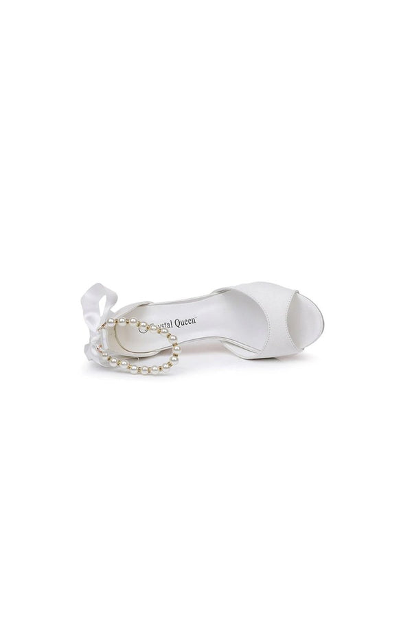 Peep Toe Chunky Heel Sandals with Buckle Straps - KissProm