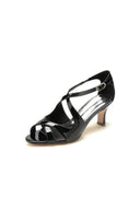 Open Toe Wedding Shoes with Straps - KissProm