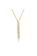 Personalized Gift 3D Bar Dimensional Pendant Necklaces - KissProm