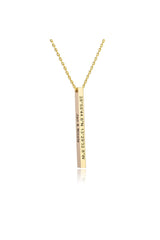 Personalized Gift 3D Bar Dimensional Pendant Necklaces - KissProm