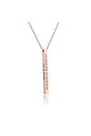 Personalized Gift 3D Bar Dimensional Pendant Necklaces - KissProm