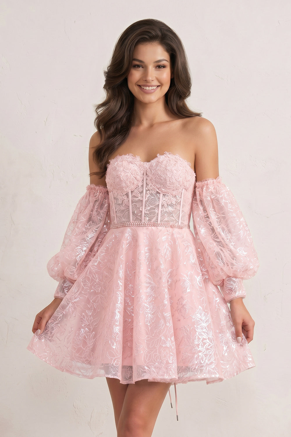 Pink A-Line Sweetheart Homecoming Dress - KISSPROM