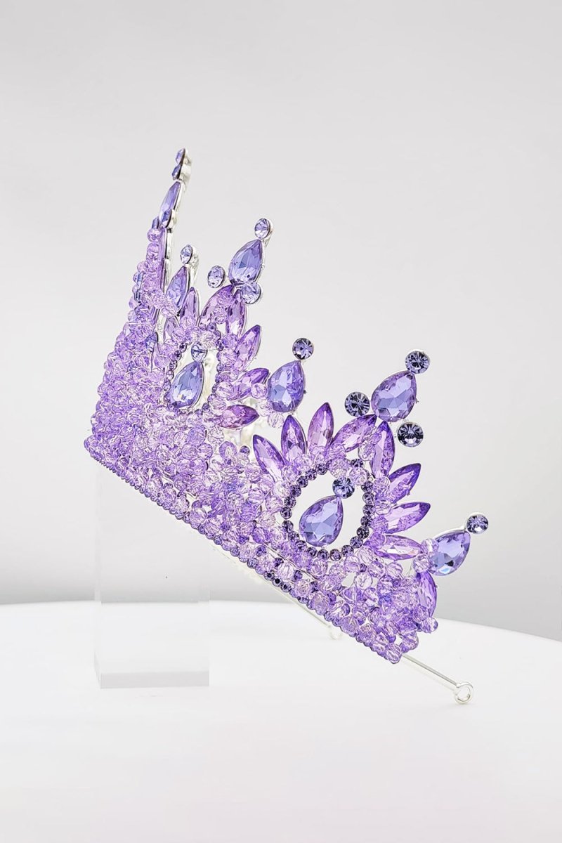 Pink Rhinestone Queen Tiara - KissProm