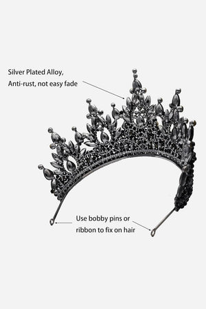 Pink Rhinestone Queen Tiara - KissProm