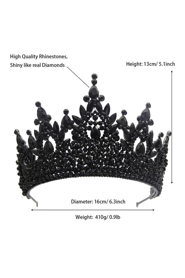 Pink Rhinestone Queen Tiara - KissProm