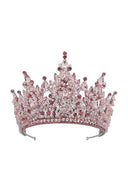 Pink Rhinestone Queen Tiara - KissProm
