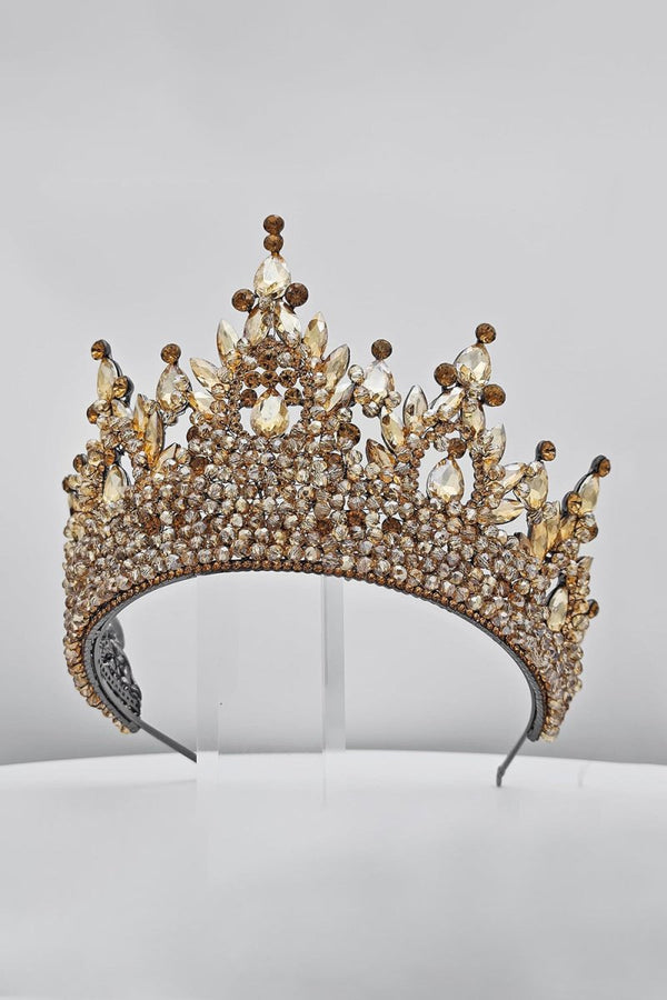 Pink Rhinestone Queen Tiara - KissProm