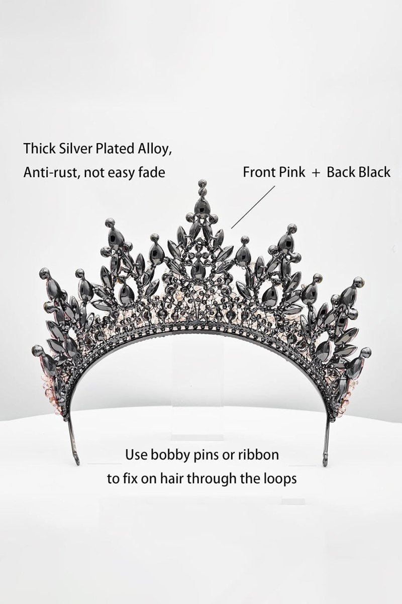 Pink Rhinestone Queen Tiara - KissProm