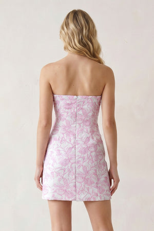 Pink Sheath Strapless Short Homecoming Dress - KISSPROM