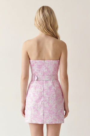 Pink Sheath Strapless Short Homecoming Dress - KISSPROM
