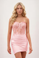 Pink Sheath Sweetheart Tight Mini Homecoming Dresses | KISSPROM