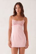 Pink Spaghetti Straps Sheath Linen Mini Homecoming Dress | KISSPROM