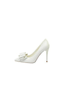 Pink Stiletto Pointy Heels with Bows - KissProm