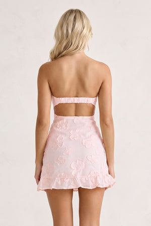 Pink Sweetheart Embroidered Tulle Ruffled A-Line Homecoming Dress (2) | KISSPROM