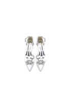 Pointed Toe Ankle Strap Chunky Heel With Rhinestone - KissProm