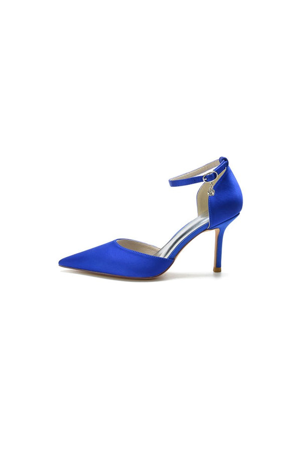 Pointed Toe Ankle Strap High Heels Shoes - KissProm