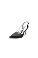 Pointed Toe Crystal Ankle Strap Stiletto Heels - KissProm