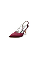 Pointed Toe Crystal Ankle Strap Stiletto Heels - KissProm