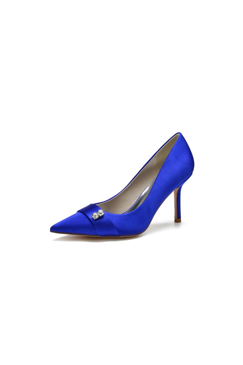 Pointed Toe Crystal High Heels Party Shoes - KissProm