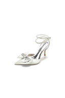 Pointed Toe Heels with Ribbon Bow - KissProm