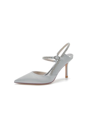 Pointed Toe Stiletto Heel with Crystal Strap - KissProm