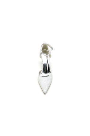 Pointed Toe Bridal Heels with Ankle Strap - KissProm