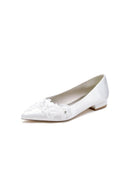 Pointed Toe Low Heels with Lace - KissProm