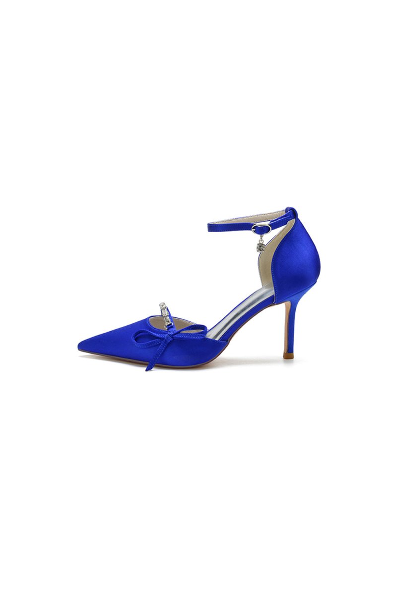 Pointed Toe Party Heels with Bow - KissProm