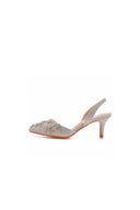 Pointed Toe rhinestone Glitter Slingback Pumps - KissProm