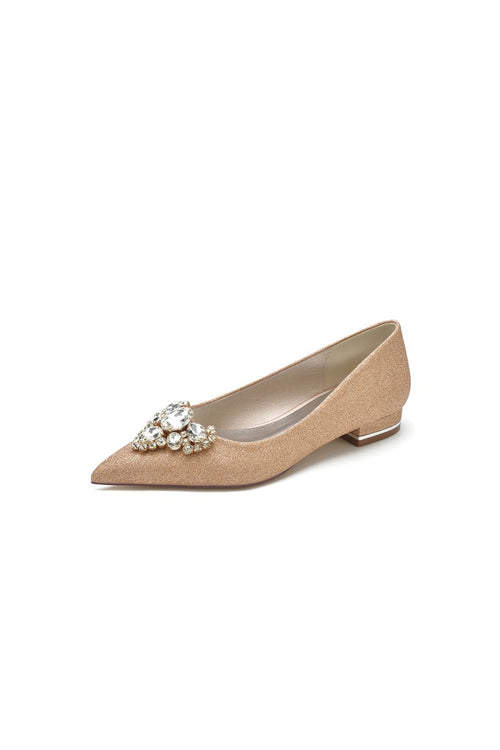Pointed Toe Rhinestone Glitter Women's Wedding Shoes - KissProm