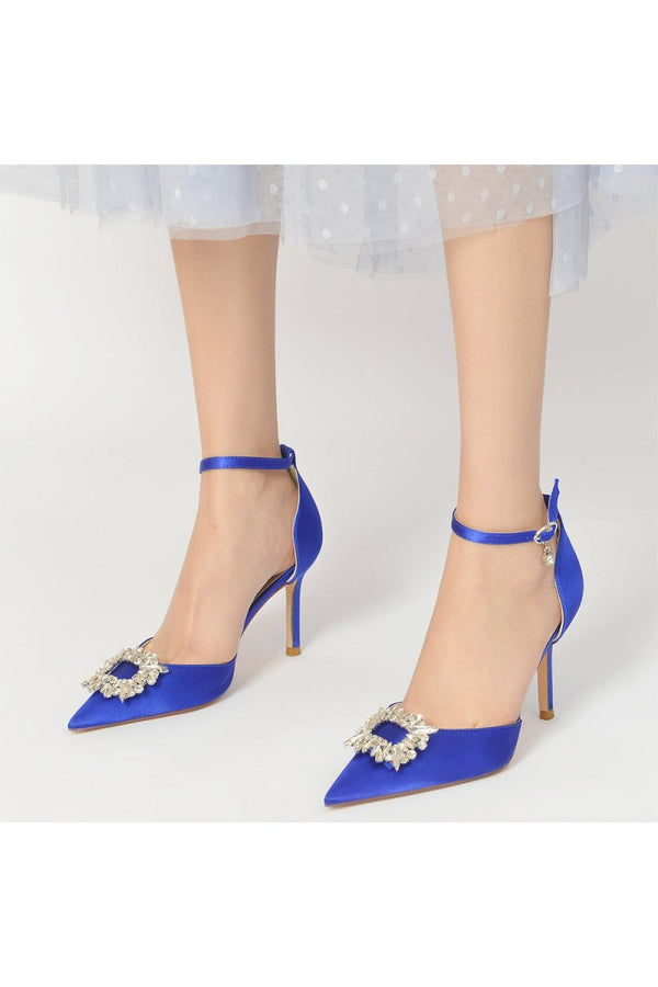 Pointed Toe Rhinestone Party Shoes - KissProm