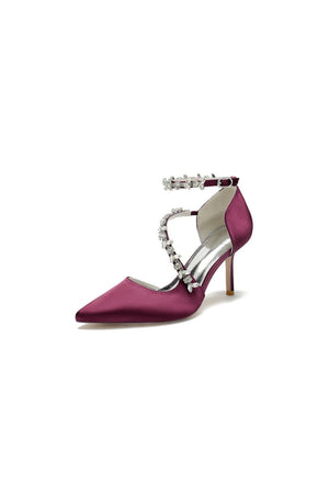 Pointed Toe Slingback Strap High Heel - KissProm