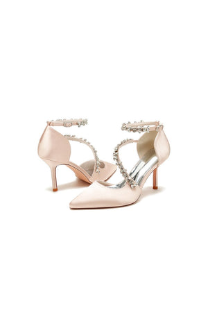 Pointed Toe Slingback Strap High Heel - KissProm