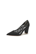 Pointed Toe Slip - on Lace Wedding Shoes - KissProm