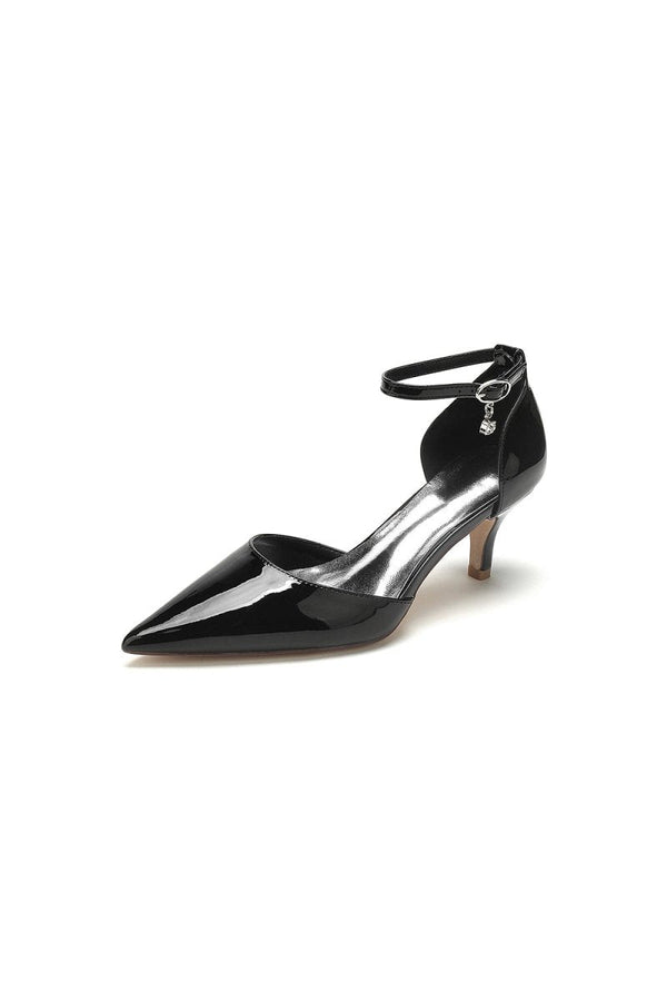 Pointed Toe Wedding High Heels with Ankle Strap - KissProm