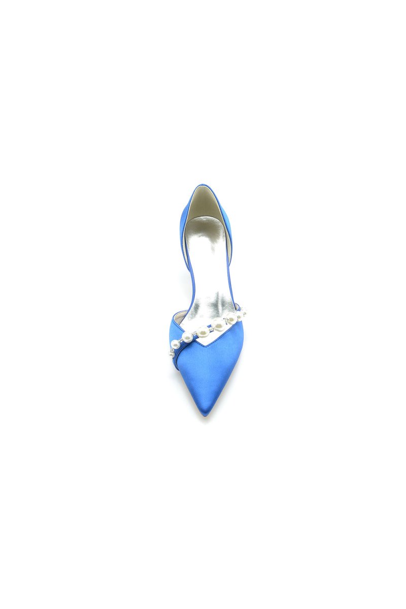 Pearl Pointed Toe Stiletto Heels - KissProm