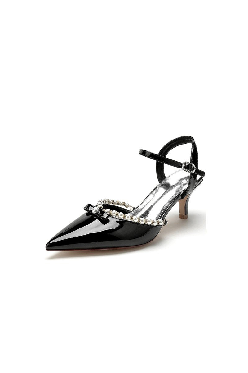 Pointed Toe Wedding Shoes with Pearl - KissProm