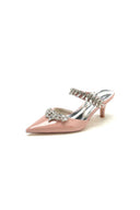 Rhinestone Pointed Toe Wedding Stiletto Heels - KissProm