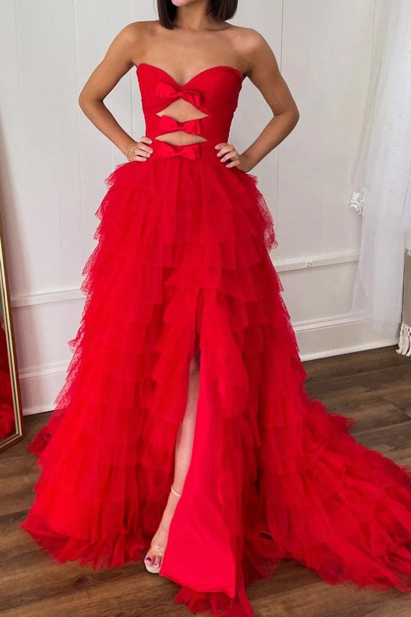 strapless open back dress Meghan Markle 2023 Tournament Closing Ceremony Dress main image 0