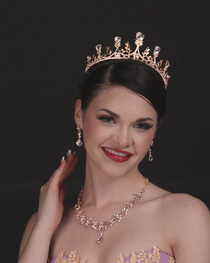KissProm video of champagne tiaras for women